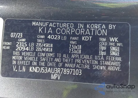 2024 Kia Soul Gt-Line from USA, damaged, VIN KNDJ53AU3R7897103